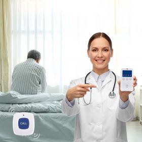 Early Alert Bed Alarm System Wireless Bed Sensor Pad with Call Button & Pager
