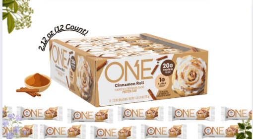 ONE Cinnamon Roll Flavored Protein Bars, 2.12 oz (12 Count)