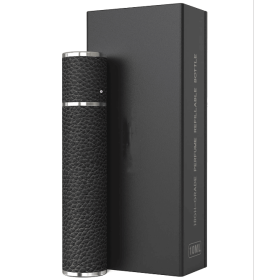 PSXCYB010black  10ml luxury perfume bottle, portable perfume bottle, magnetic suction leather leak-proof Refillable perfume bottle cologne spray
