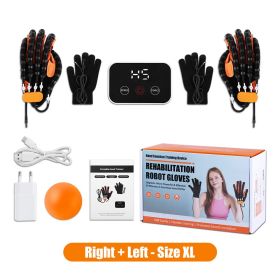 Upgraded Left Right Hand Massage Rehabilitation Robot Gloves Device for Stroke Hemiplegia Hand Function Recovery Finger Trainer (Color: 1 Pair XL)