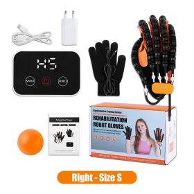 Upgraded Left Right Hand Massage Rehabilitation Robot Gloves Device for Stroke Hemiplegia Hand Function Recovery Finger Trainer (Color: Right S)